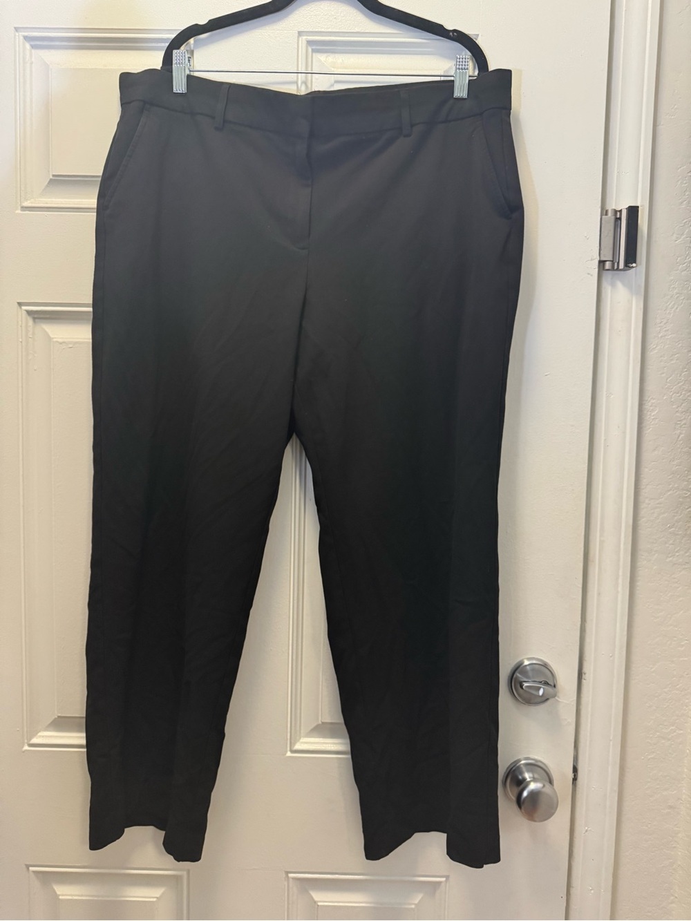 Kim Rogers Black Straight-Leg Dress Trousers Short 0217